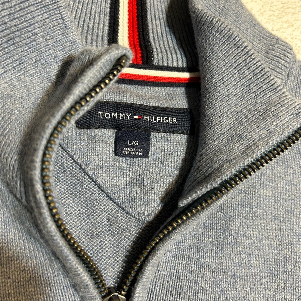 Tommy Hilfiger Men's Quarter Zip Sweater - Picture 3 of 4